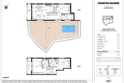 Apartment for sale in BEAUSOLEIL  - 5 rooms - 122 m&sup2; 